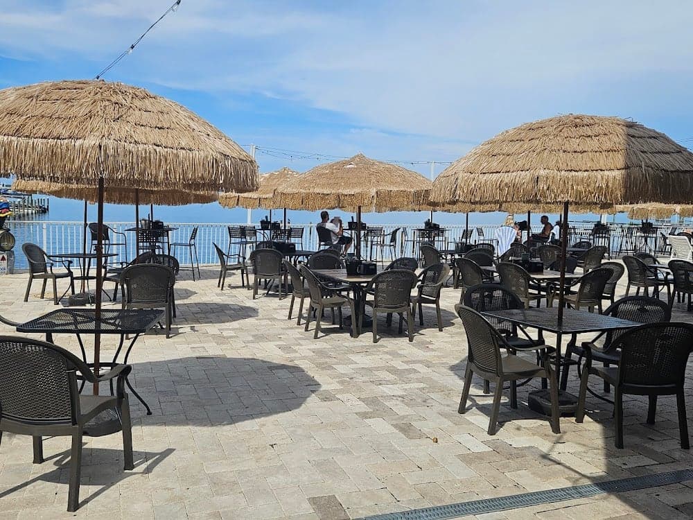 Marker 8 waterfront dining patio on the water